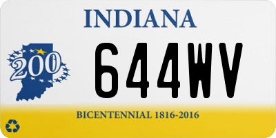 IN license plate 644WV