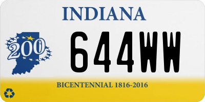 IN license plate 644WW