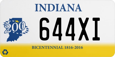 IN license plate 644XI