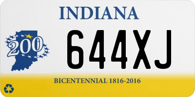 IN license plate 644XJ