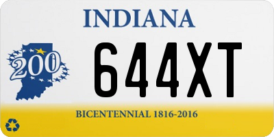 IN license plate 644XT