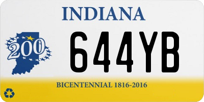 IN license plate 644YB