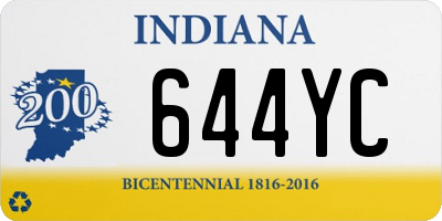 IN license plate 644YC