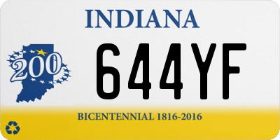 IN license plate 644YF