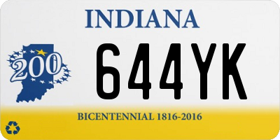 IN license plate 644YK