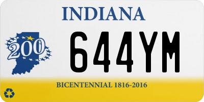 IN license plate 644YM