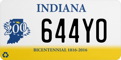 IN license plate 644YO