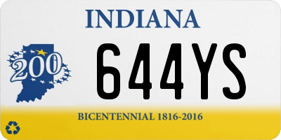 IN license plate 644YS