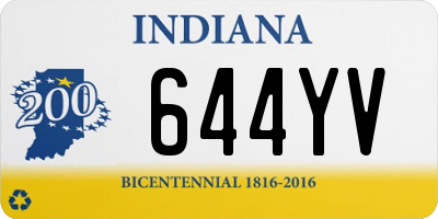 IN license plate 644YV