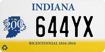 IN license plate 644YX