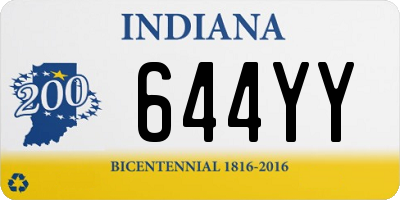 IN license plate 644YY