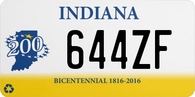 IN license plate 644ZF
