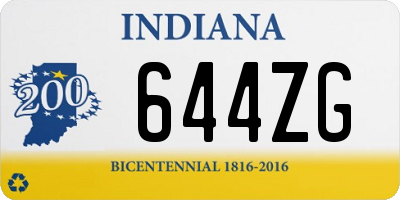 IN license plate 644ZG