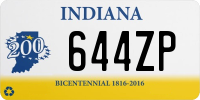 IN license plate 644ZP