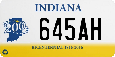 IN license plate 645AH