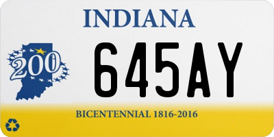 IN license plate 645AY
