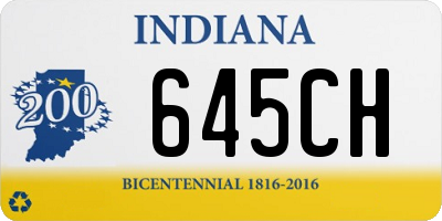 IN license plate 645CH