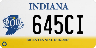 IN license plate 645CI