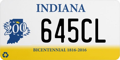 IN license plate 645CL