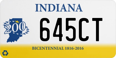 IN license plate 645CT