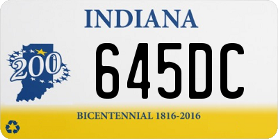 IN license plate 645DC