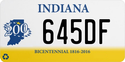 IN license plate 645DF