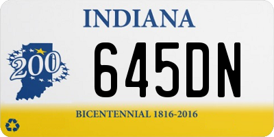 IN license plate 645DN