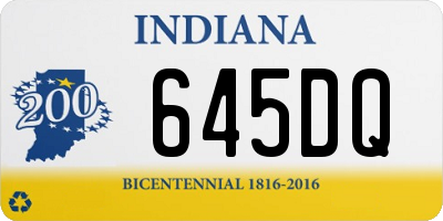 IN license plate 645DQ