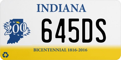 IN license plate 645DS