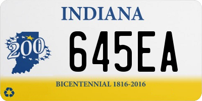 IN license plate 645EA