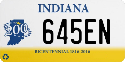 IN license plate 645EN