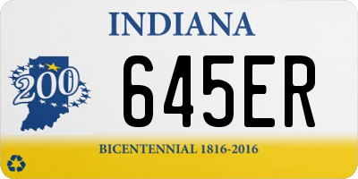 IN license plate 645ER