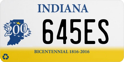 IN license plate 645ES