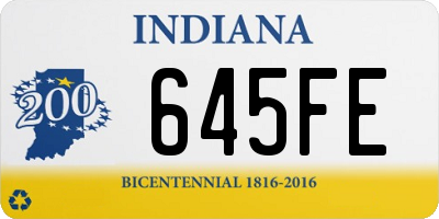 IN license plate 645FE