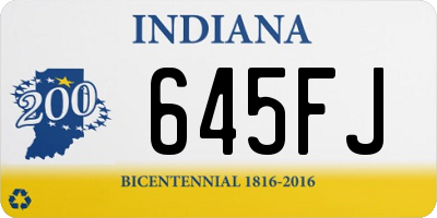 IN license plate 645FJ