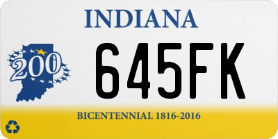 IN license plate 645FK