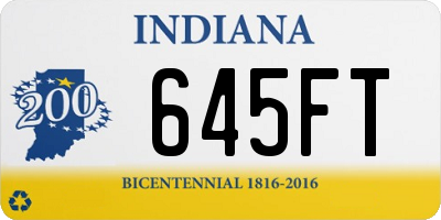 IN license plate 645FT