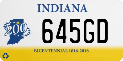 IN license plate 645GD