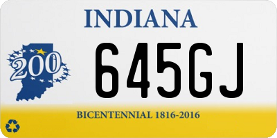 IN license plate 645GJ