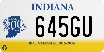 IN license plate 645GU