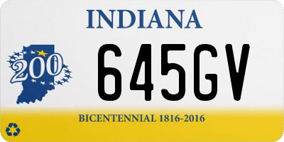 IN license plate 645GV