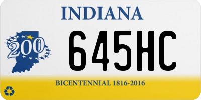 IN license plate 645HC