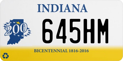 IN license plate 645HM