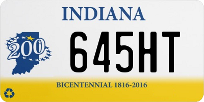 IN license plate 645HT