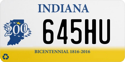 IN license plate 645HU