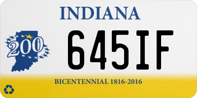 IN license plate 645IF