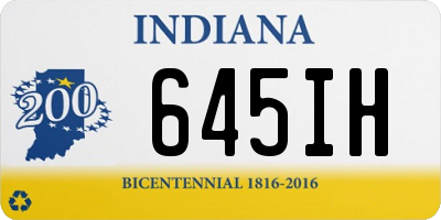 IN license plate 645IH