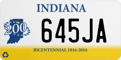 IN license plate 645JA