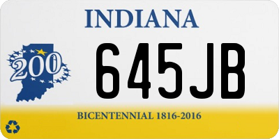 IN license plate 645JB