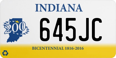 IN license plate 645JC